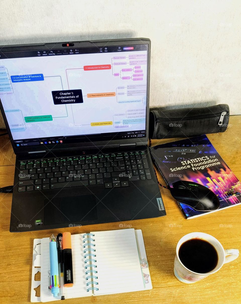 A desk where students learn and study .