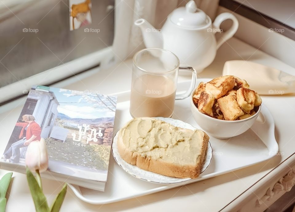 Peanut Butter Bread on Slices and Fresto