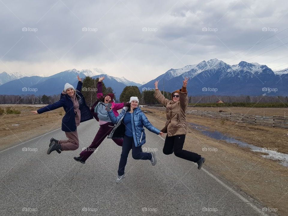 Sprung, Baikal, Sibirien