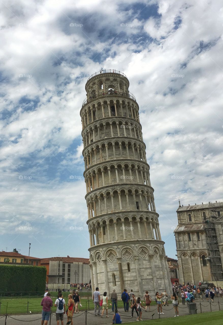 View of the famous pisa tower in Italy