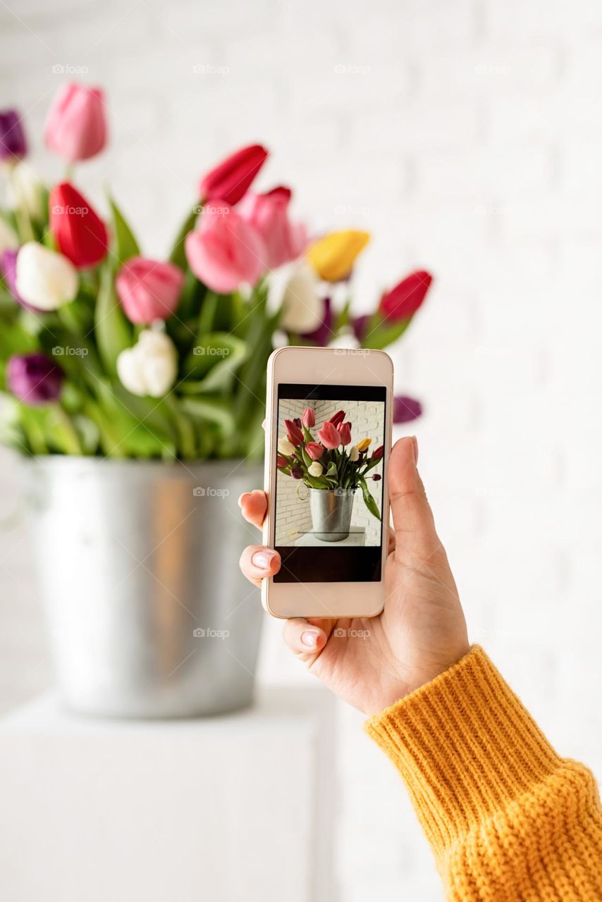 woman using smartphone