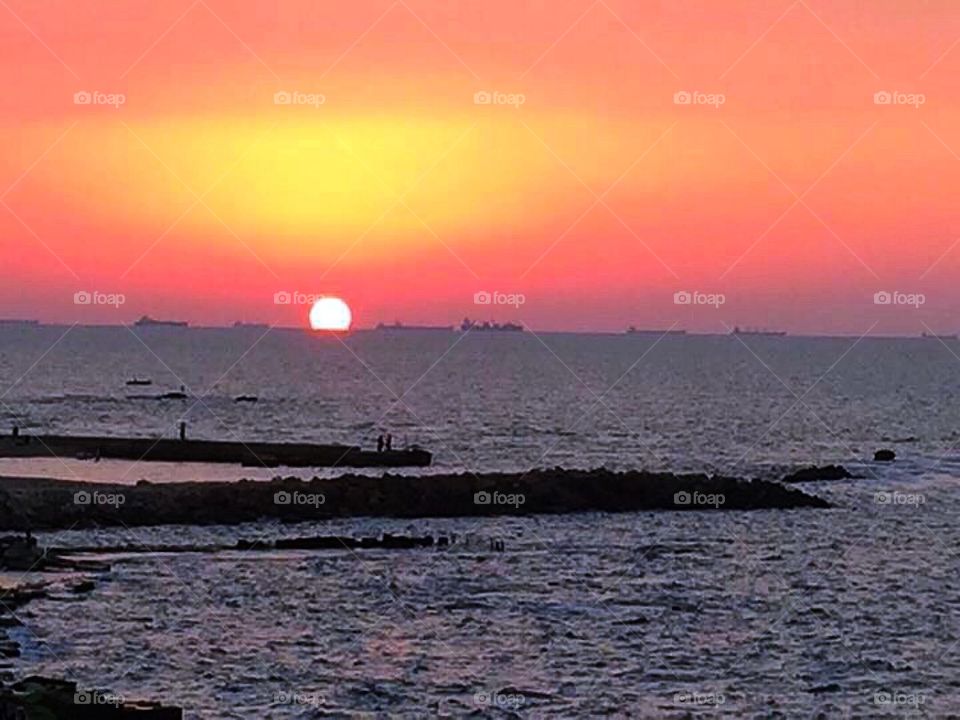 sunset over Alexandria 