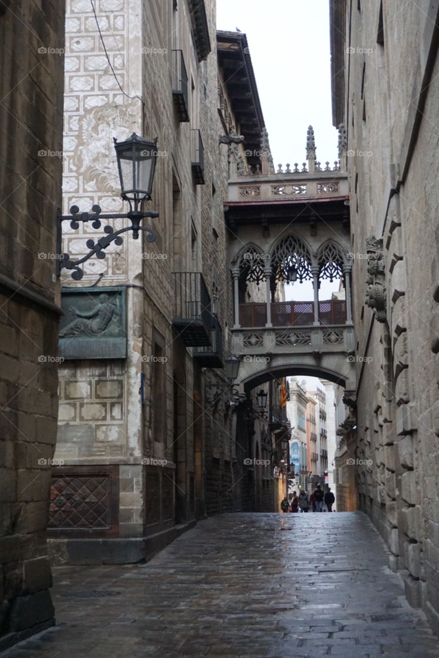 Visiting Barcelona, Spain's gothic quarter.