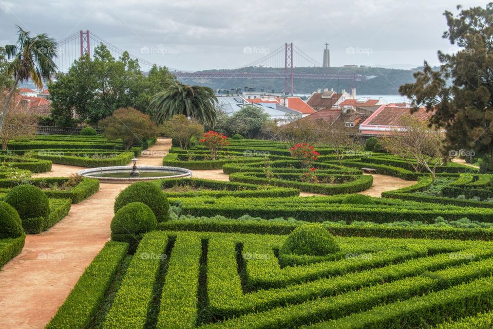 Jardim botanico d ajuda in lisbon portugal
