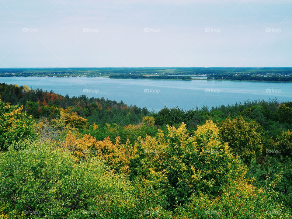 boundless water spaces of the Dnieper River in Ukraine