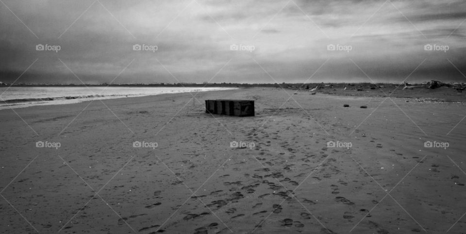 Walking along Damon Point beach in Ocean Shores I happened upon this piece of pier. At the time all sorts of debris was coming ashore from the tsunami that so tragicly hit Japan, that I felt the only way to photograph it was in black and white.