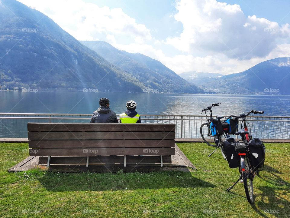 Romantic rendezvous at Porlezza, Provincia di Como, Italy