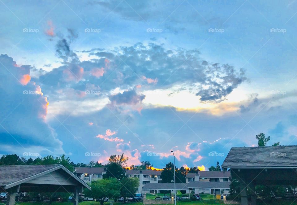 Beautiful Colorado Springs sky sunset clouds after an afternoon summer storm. I love living here 