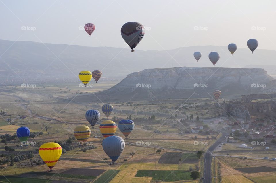 Balloons in the air