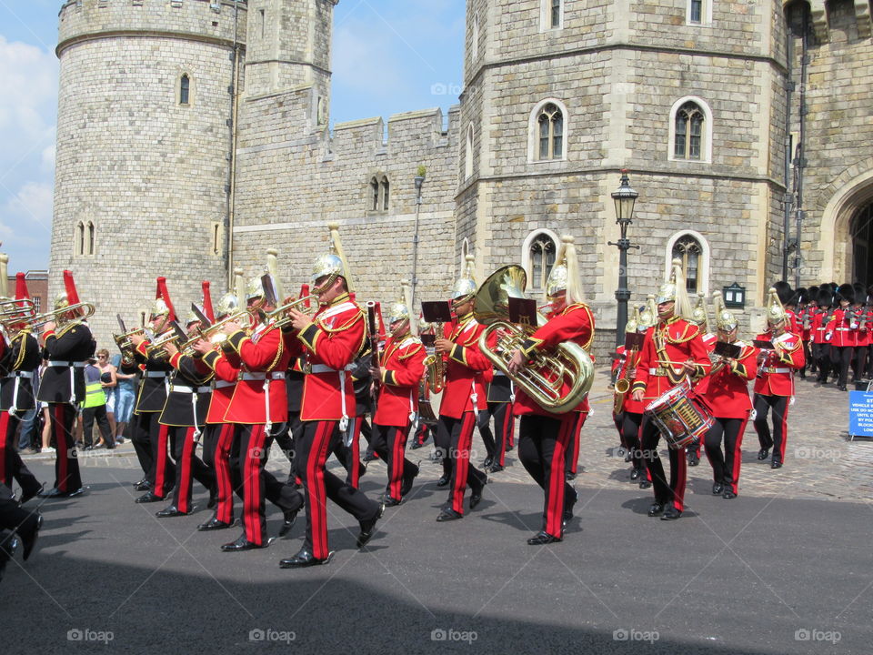 Changing of the guard at windsor castle