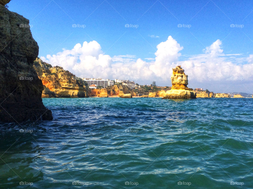 View of the rocks, Atlantic Ocean, Portugal