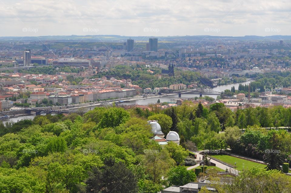 Prague city view
