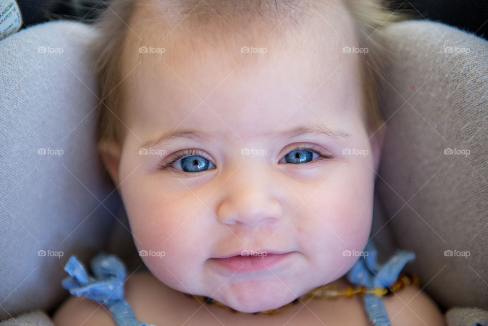 Extreme close-up of baby head