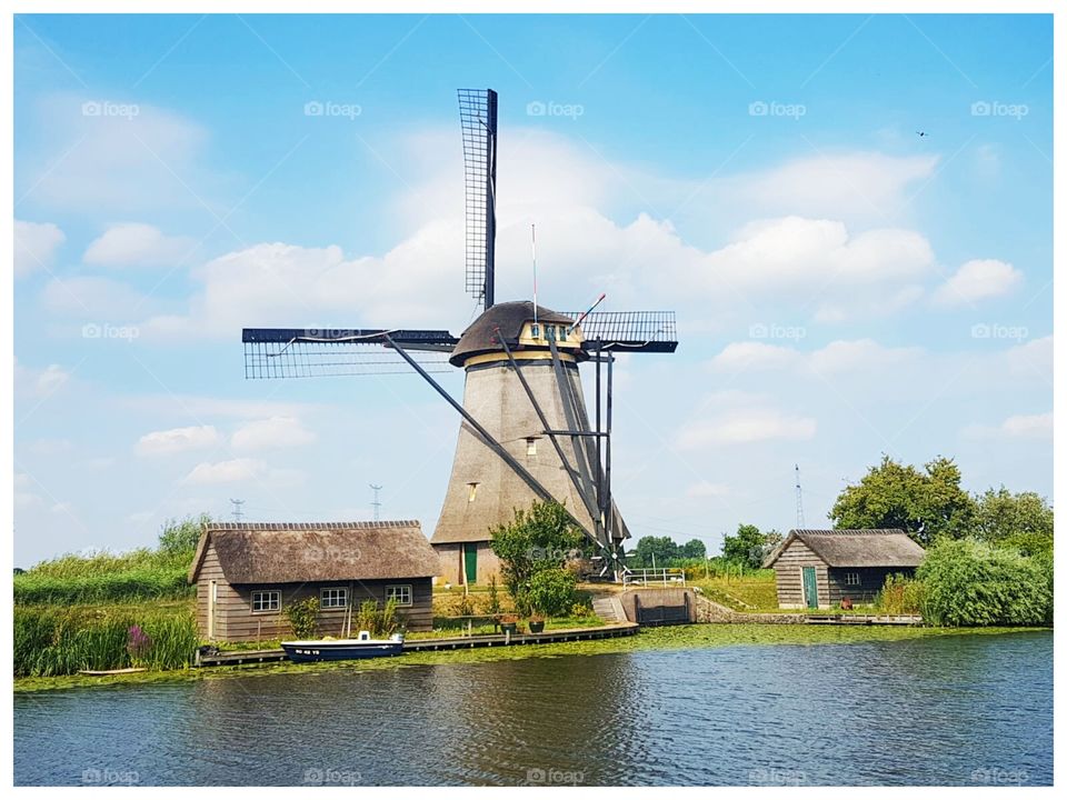 Old mill, Kinderdijk, the Netherlands