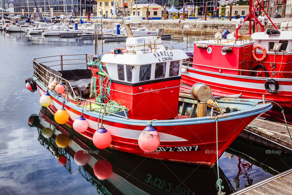Fishing boats, A Coruña, Galicia, Spain.