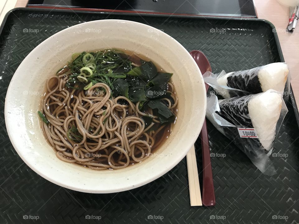Soba with soup