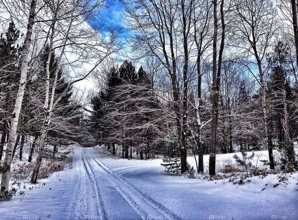 Snowy roads