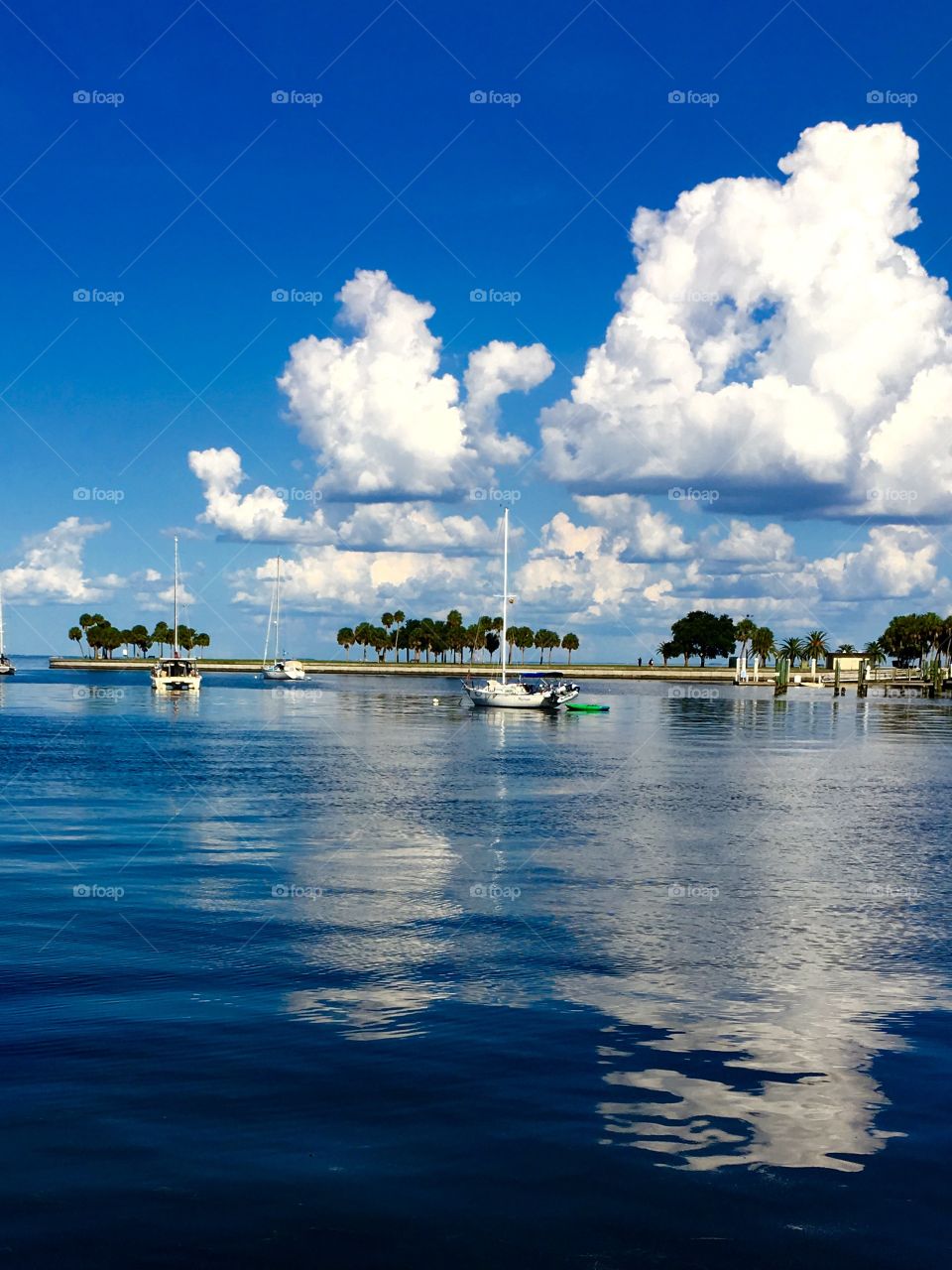 Beautiful island with blue sky