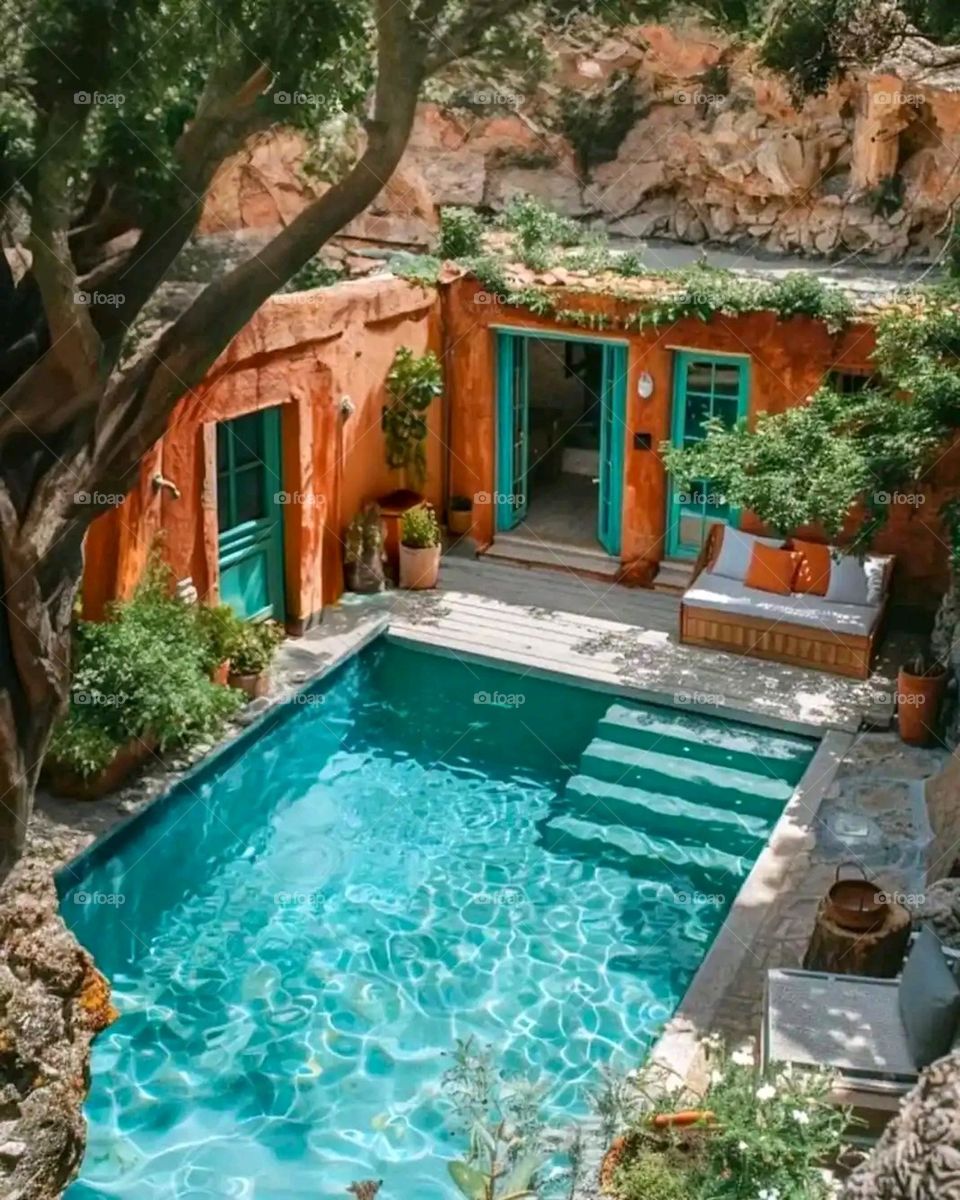 Glory be to God, the magnificent and picturesque view and the natural green trees are a view that is nothing more wonderful than it