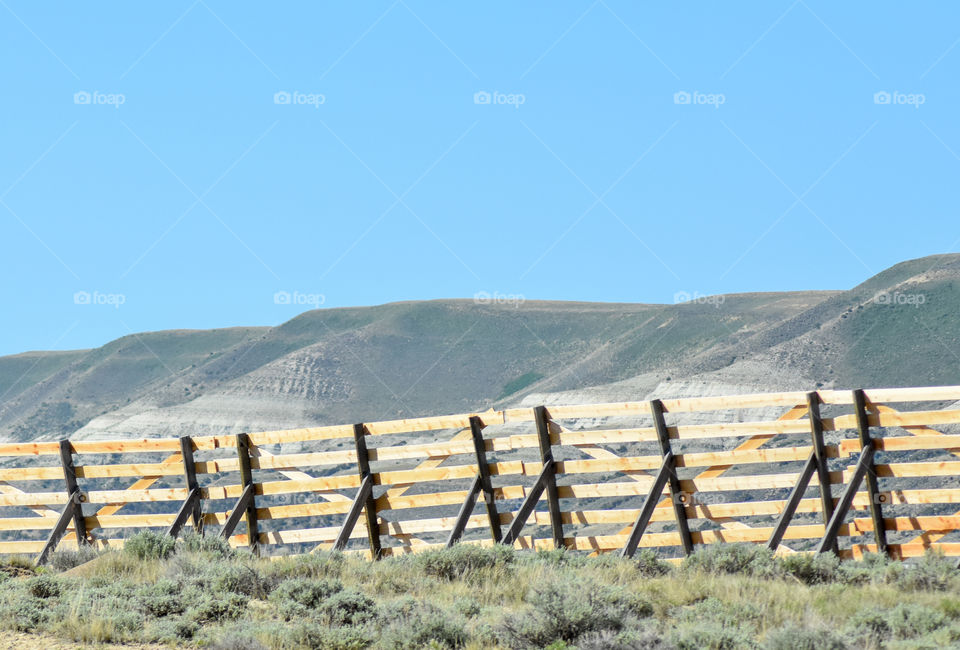 snow fence in Wyoming
