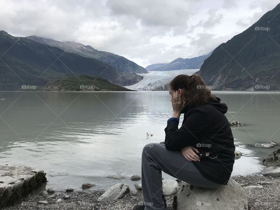 Thinking, Mendenhall Glacier