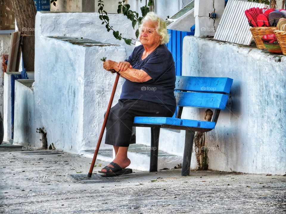 Greek local Folegandros 