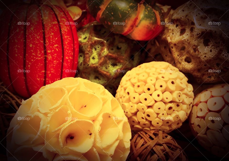 Gourds, pumpkins & texture