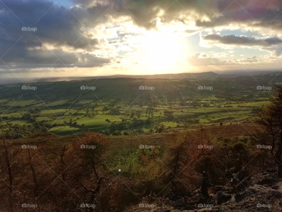 Sunset over the Roaches, Staffordshire