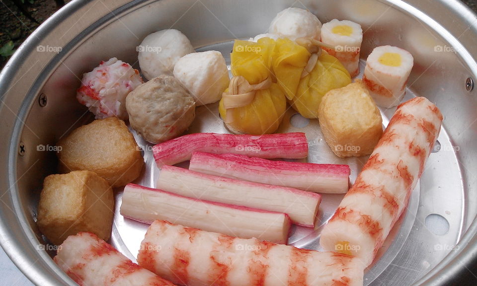 assorted fish ball and squid ball