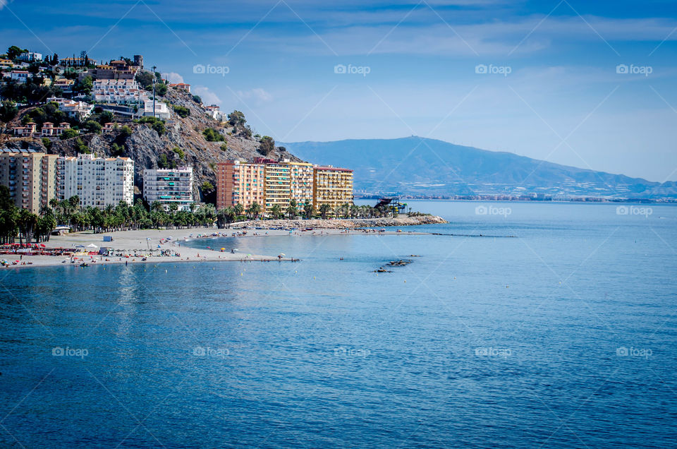 Almuñeca coastline with Salobreña in the background