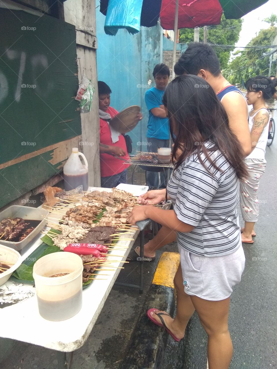 barbecue chicken. Bork chops. mandaluyong city.  Philippines