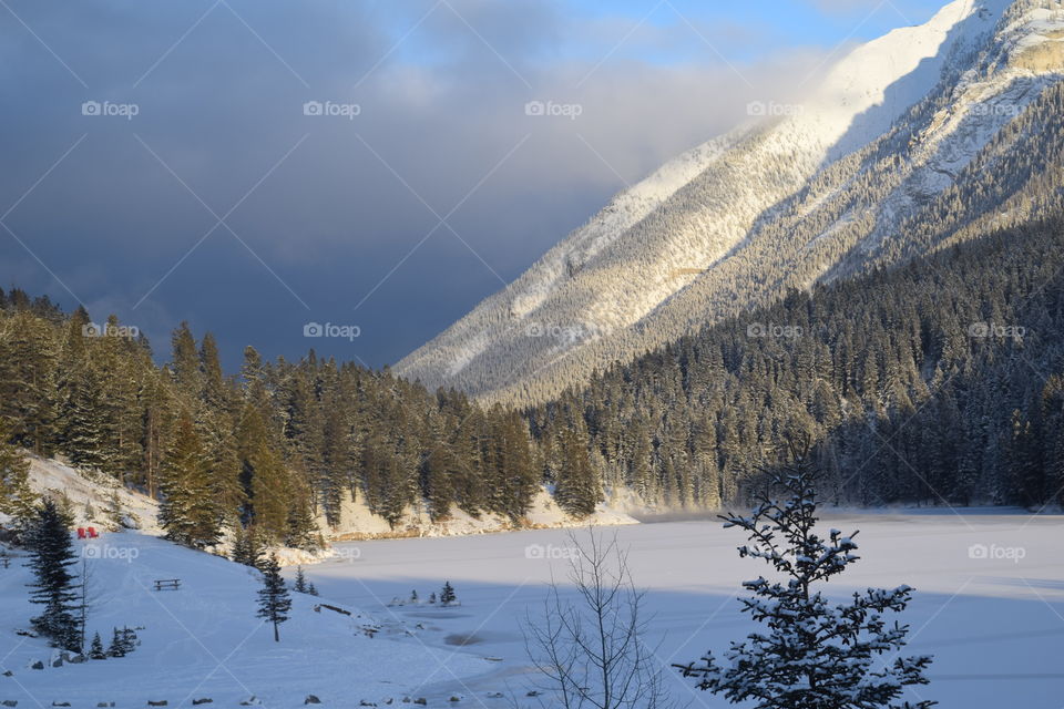 Snowy Mountain landscape