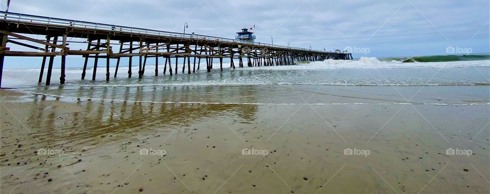 Foap Mission Landscapes And Cityscapes! City of San Clemente California Pier With Reflections In The Sand!