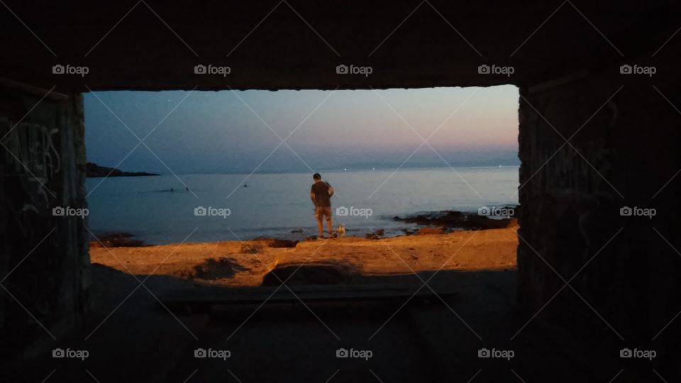 Water, Sunset, Beach, Backlit, No Person