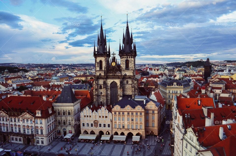 Amazing view at Prague old town.