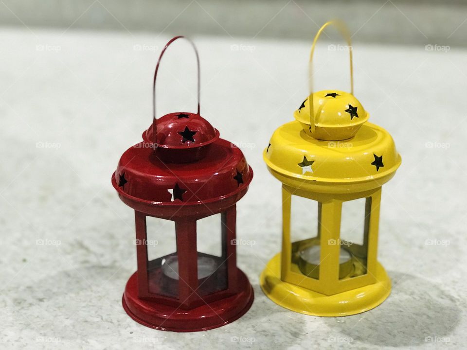 A colourful Diya holders.