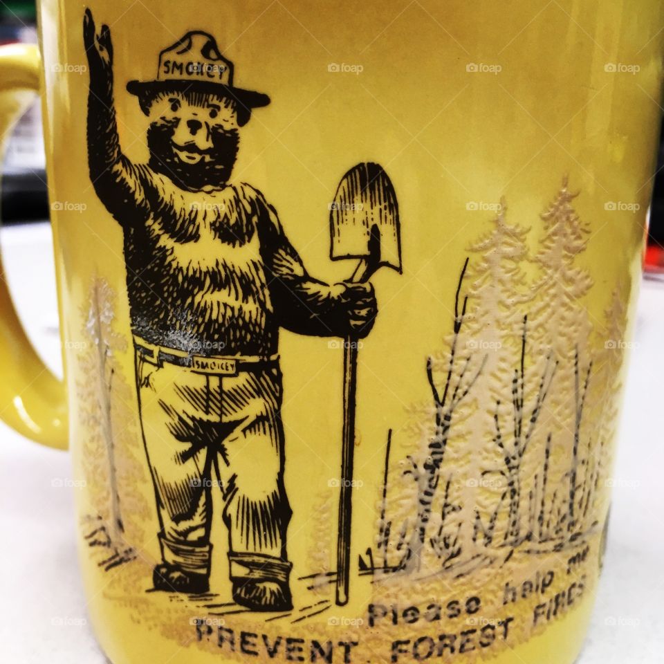 Smiley Bear coffee mug. 