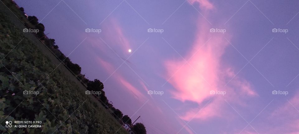 The moon looks beautiful