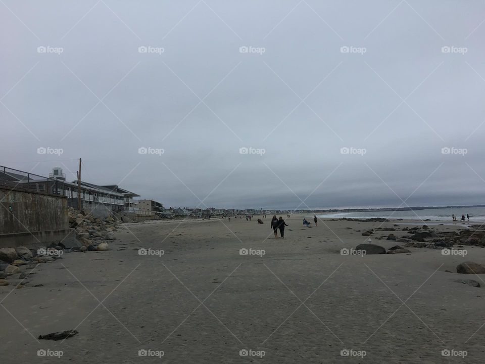 Oceanfront views on Wells Beach, ME 