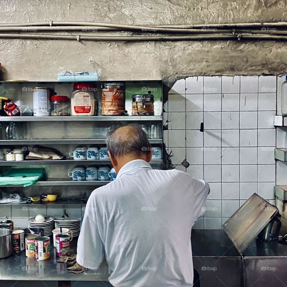 Traditional coffee shop with old aesthetic decor 