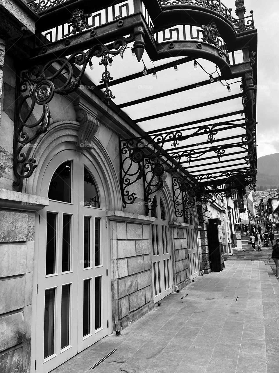 The colonial architecture in the downtown 