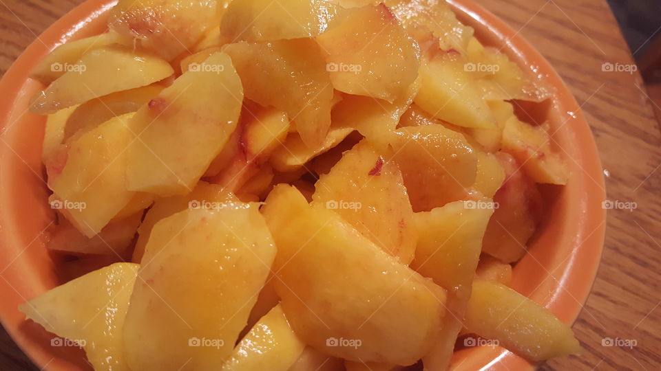 peach slices