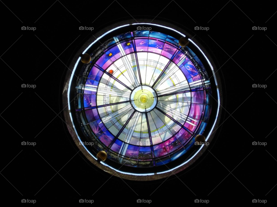glass window colorful circle by micheled312