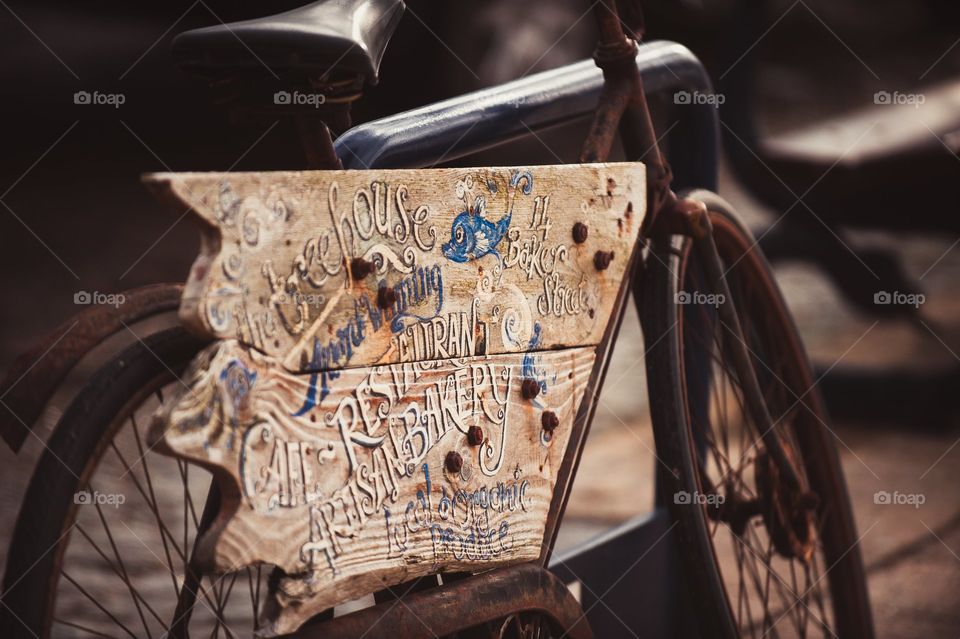 Vintage bicycle sign