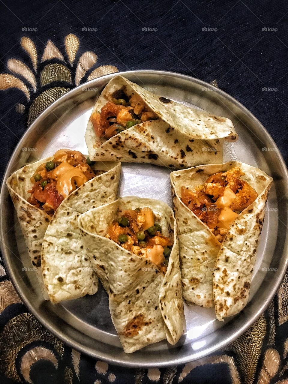 Indian style burritos, perfect for a Netflix session 