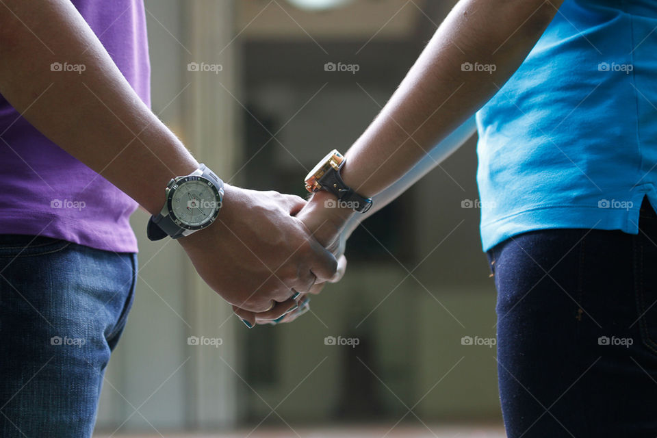 Close-up of holding hands