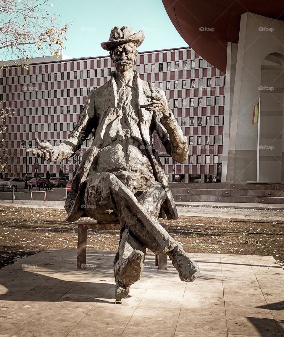 I.L.Caragiale statue