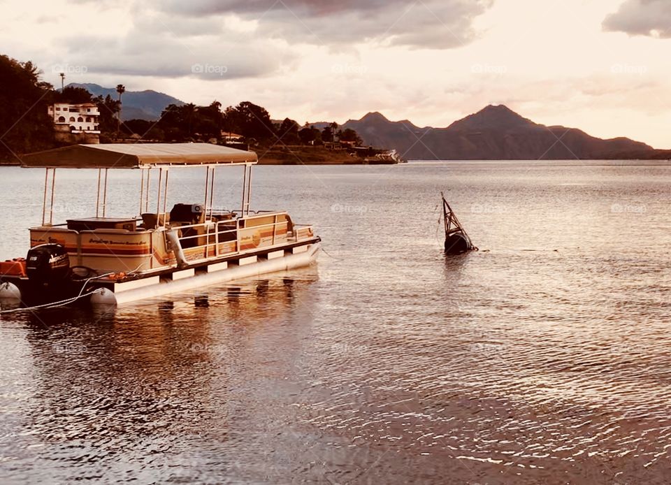 Boat Along The Waterfront In Guatemala 