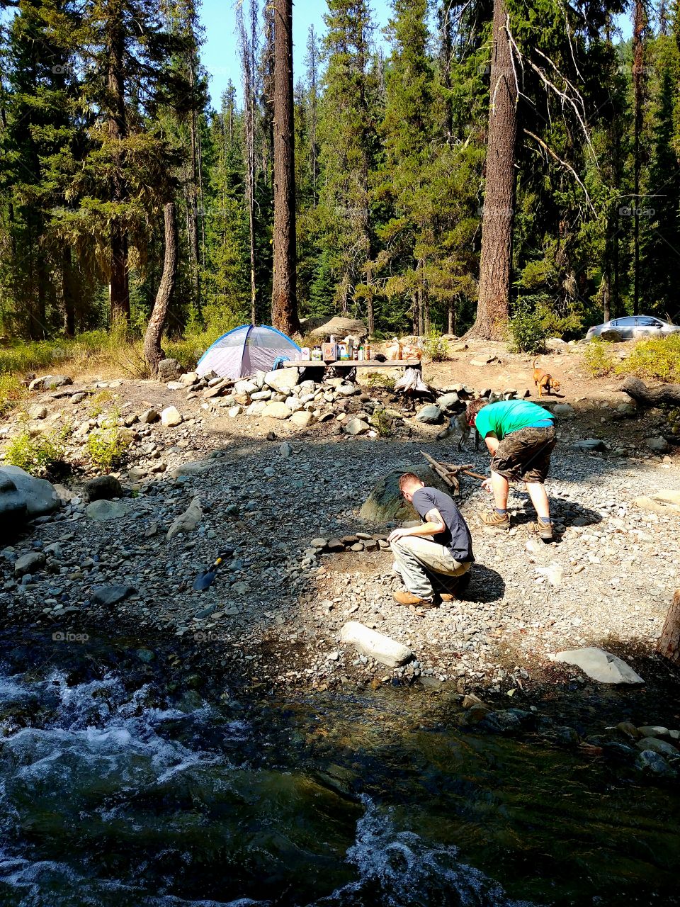 Summer camping! A perfect spot to base ourselves for a gorgeous day hike.