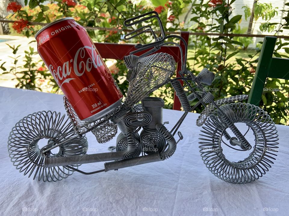 Coke can on motorcycles handmade 